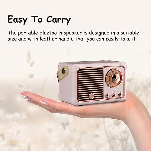 Baolira Retro Bluetooth Speaker, Portable Wireless Speaker with Crystal Clear Stereo Sound Rich Bass, Best Birthday Gifts ...