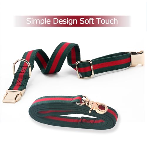 Stylish and Elegant Dog Collar,Adjustable Metal Belt Buckle, Durable High Density Fabric for Comfortable Pet Dog Collar an...