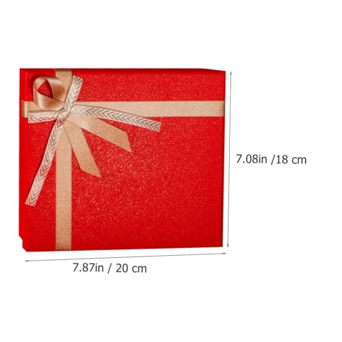 GRIRIW 1Set Red Wedding present Packaging Box present Wrapping Box for Year Durable and Practical Design for Candy and Cra...