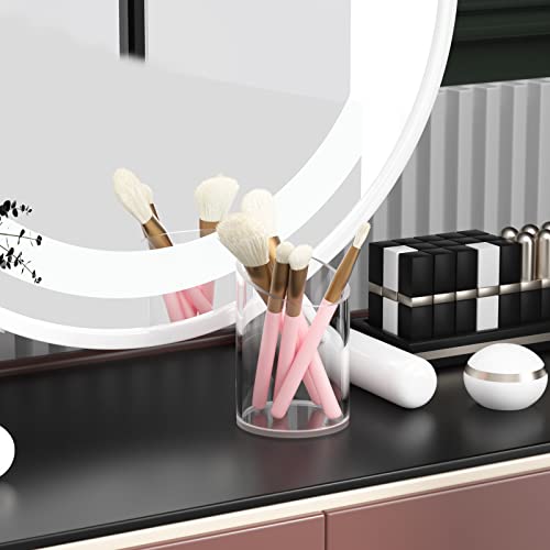 KOTEMON Pen Holder for Desk Organizer, Acrylic Makeup Brush Organizer Sanitizer Holder Pen and Pencil Holder for Office, H...