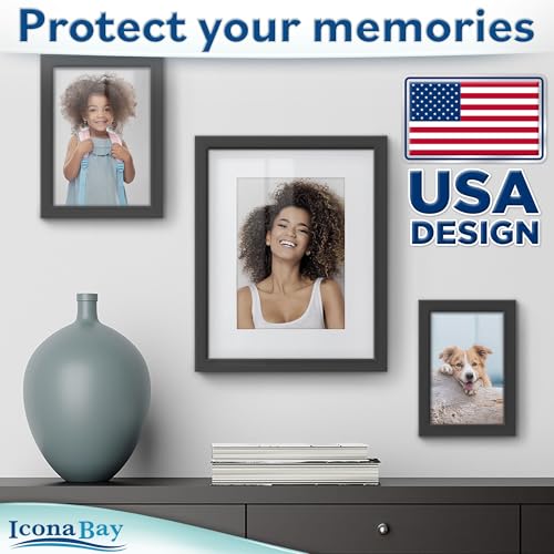 Icona Bay 5x7 Picture Frame Heat Strengthened Glass Replacement (5 x 7, 2 Pack) Replacement Glass for 5 by 7 Photo Frame, ...
