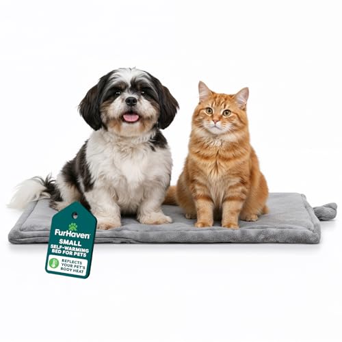 FurHaven ThermaNAP Self Warming Cat Mat, Dog Bed for Crates with Self-Warming Technology for Cozy Rest, Fully Machine Wash...