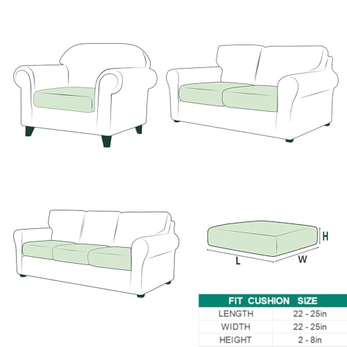 BSTMAI Sofa Slipcovers Stretch Couch Cushion Cover 1pc Corduroy Furniture Protector with Elastic Suitable for Armchair, Lo...
