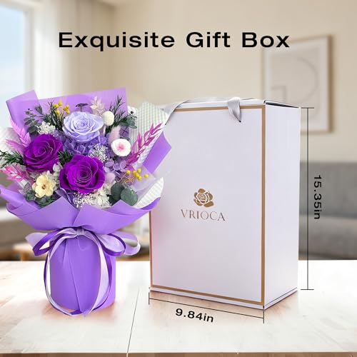 Vrioca Mothers Day Gifts, Flowers for Delivery, Preserved Flowers Bouquets, Birthday Gifts for Women Mom
