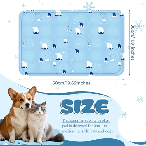 Nuanchu Dog Stroller Cooling Mat Waterproof Outdoor Pet Cooling Mat Washable Summer Cat Sleeping Blanket for Pet Stroller(...