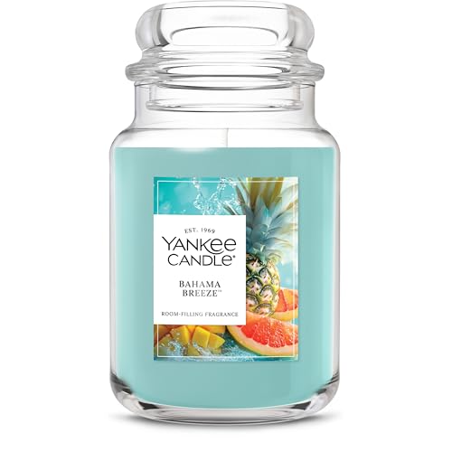 Yankee Candle Bahama Breeze Scented Candle, 22oz Large Jar with up to 150 Hour Burn Time, Giftable, Birthdays