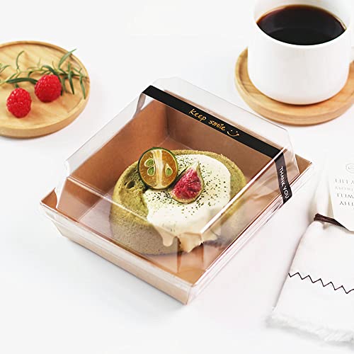 Ocmoiy Small Charcuterie Boxes with Clear Lids, To Go Paper Disposable Food Containers, 5 Inches Bakery Dessert Boxes for ...