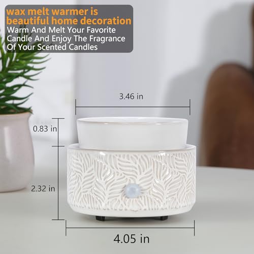 copinpin Electric Wax Melt Warmer 4-in-1 Candle Warmer for Scented Wax Melter Cute Ceramic Fragrance Wax Burner for Home O...