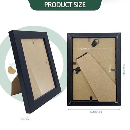 WHEATHUSK 4x6 Picture Frames Bulk Set of 30 Wood Photo Frames for 4x6 Photos Wall Mounting Simple Black Photo Frames Multi...