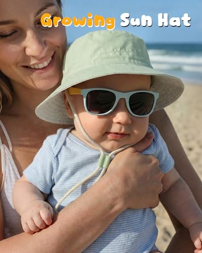 Baby Sun Hat for Toddler Kids Bamboo Rayon Bucket Hat Summer Beach Essentials Sun Protection Baby Hats for Boys Girls