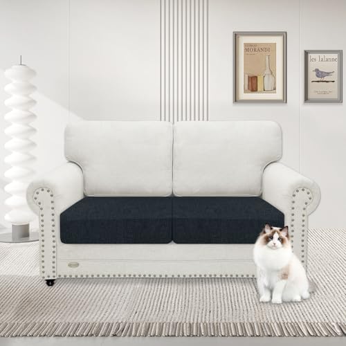 MAXIJIN Waterproof Couch Cushion Covers Stretch Sofa Seat Slipcovers Washable，Sectional Outdoor Cushion Covers with Elasti...