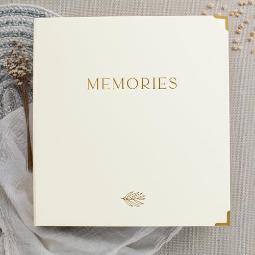 Beautiful Linen Photo Album For 4x6 Photos - Safely Holds Up To 500 Pictures of Unique Memories - The Perfect Large Photo ...