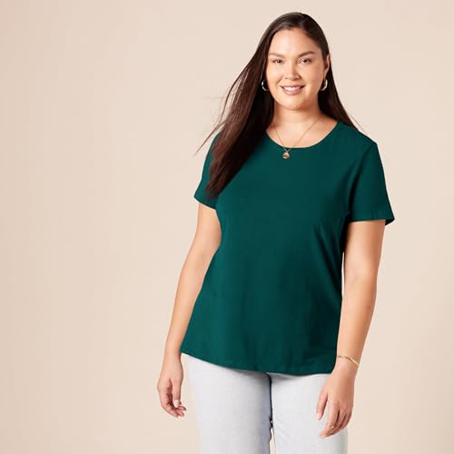 Amazon Essentials Women's Regular-Fit Short-Sleeve T-Shirt (Crewneck and V-Neck Options), Multipacks