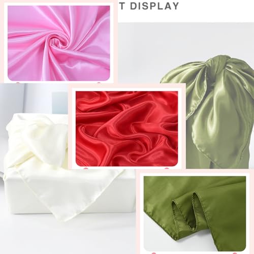 6 PCS/Set Minimalist Gift Wrapping Scarf - Multi-Color Satin Fabric Bundling Cloth for Stylish Present Packaging