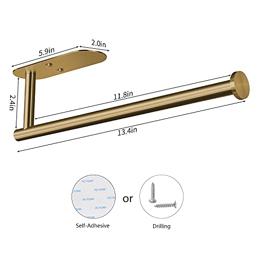 VAEHOLD Adhesive Paper Towel Holder Under Cabinet Wall Mount for Kitchen Paper Towel, Paper Towel Roll Holder Stick to Wal...