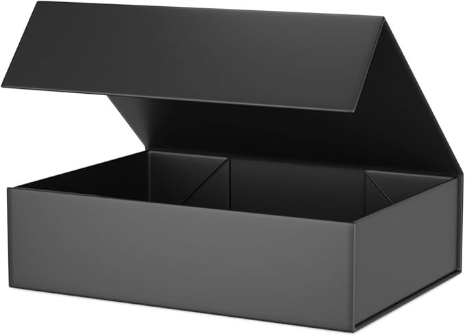 Black Gift Box 11.9" x 8.5" x 3.3" with Magnetic Closure Lid Gifts Boxe for Presents,Bridesmaid Gift Boxes,Cute Box,Birthd...