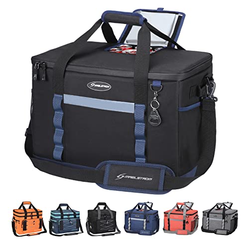 Maelstrom Collapsible Soft Cooler Bag,35/55/75 Cans Beach Cooler with Flip Top Lid, Ice Chest, Leakproof & Portable for Be...
