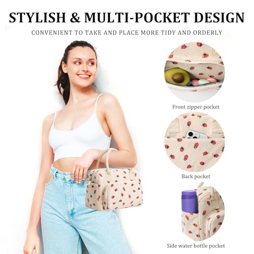 MEXS Insulated Lunch Bag for Women Men Large Reusable Lunch Box Adult Leakproof Portable Cooler Tote Bags for Work Picnic