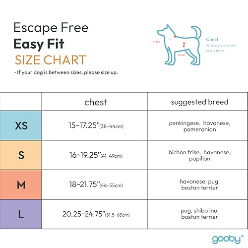 Gooby Escape Free Easy Fit Harness - Purple, Medium - No Pull Step-in Patented Small Dog Harness with Quick Release Buckle...