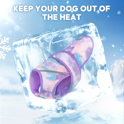 KYEESE Dog Cooling Vest, Lightweight Dog Cooler Jacket, 3D Breathable Mesh Pet Cooling Shirts for Summer with Reflective S...