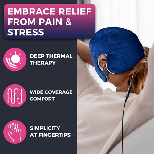 CREATRILL Face Heating Pad for Tension Headaches, Dry Eyes, Sinus Relief, Full-Coverage Heated Face Mask for Sleep Aid and...