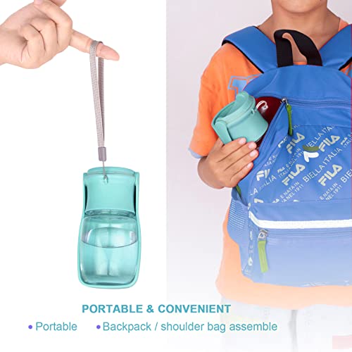 Foldable Dog Water Bottle, 2in1 Portable Leak Proof Puppy Drinking Bottle Dispenser for Puppy Small Medium Large Dogs, Dis...