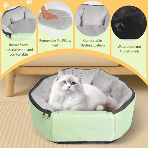 2-in-1 Convertible Pet Sling Carrier & Bed - with Breathable Mesh, Adjustable Strap & Pocket，for Travel, Vet Visit & Home ...