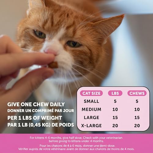 Cat Multivitamin Crunchy & Creamy Chews - Cat Treats for Health + Immune, Joint Support, Skin & Coat, & Digestion - Vitami...