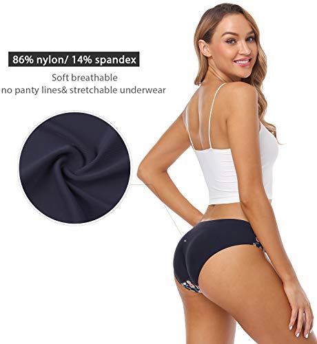 Wealurre Seamless Underwear Invisible Bikini No Show Nylon Spandex Women Panties