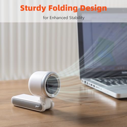 Turbo Mini Portable Fan, 3600mAh Rechargeable Battery Operated with LED Display, 180 Foldable 3 in 1 Personal Small Fan wi...
