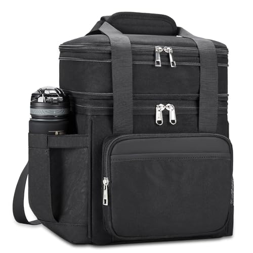 holuxer Insulated Lunch Bag & Lunch Box for Men - Double Deck Reusable Lunch Bag for Women Tote Cooler Bag Leakproof Soft ...
