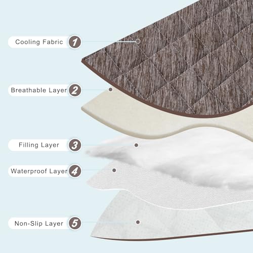 CHVOULTO Cooling Mat for Dogs: Waterproof Pet Cooling Mat for Crate Kennel, Summer Indoor Dog Cooling Pad for Floor and So...