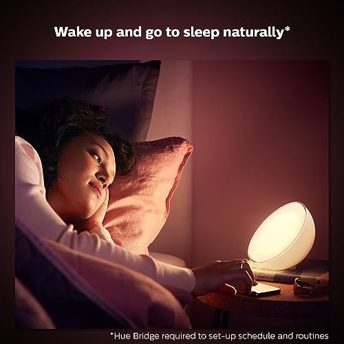 Philips Hue Go Smart Portable Dimmable Table Lamp, White - White and Color Ambiance LED Color-Changing Light - 1 Pack - In...