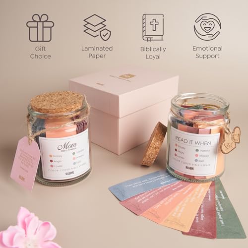 BLIEVE- Read Me When Bible Verses Jar For Women, Mothers Day Gifts For Mom, Birthday Inspirational Christian Gift