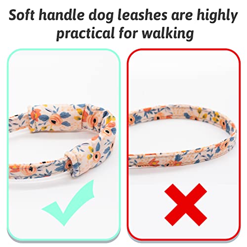 HSIGIO Dog Collar and Leash Set Girls Adjustable Puppy Collars with Floral Bow Tie for Small Medium Large Female Dogs, Ora...