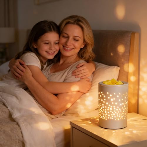 Bobolyn Ceramic Electric Wax Melt Warmer Candle Warmer Lamp Melt Wax Cube Melter Fragrance Warmer- Ideal Gift for Wedding,...