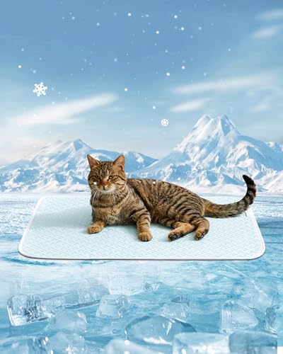 TIMSUNBER Dog Cooling Mat - Instant Cooling Pet Bed for Dogs & Cats, 6-12°F Drop, Non-Toxic & Machine Washable, Anti-Slip ...