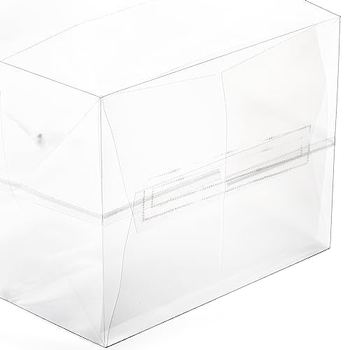 SOUJOY 10 Pack Clear Flower Bouquet Bags, Extra Large Gift Bags with Long Handles, 13''L x 8.2''W x 13.8''H Party Floral P...