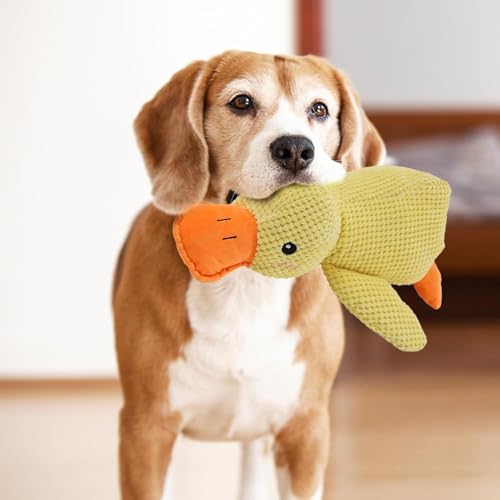 Mellow Dog Calming Duck, 2025 New Yellow Duck Dog Toy, The Mellow Ducks Calming Pillow, Dogs Ducks Toy with Quacking Sound...