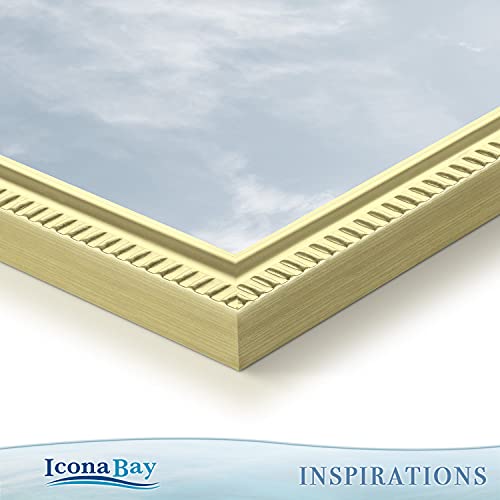 Icona Bay 4x6 Picture Frames (Gold, 6 Pack), Beautifully Detailed Molding, Contemporary Picture Frame Set, Wall Mount or T...