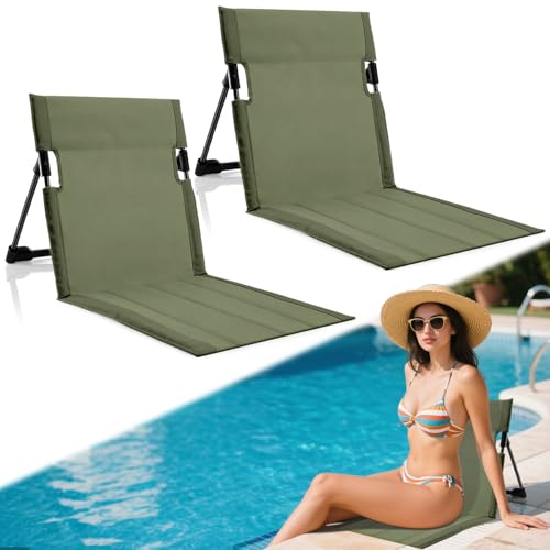 NamcheBarwa 2 Pack Foldable Pool Side Chairs, Poolside Chairs for Edge of Pool Portable Camping Folding Chair,Beach Chair ...