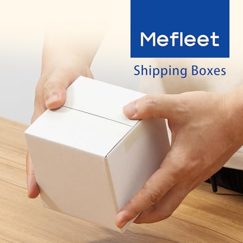 Mefleet 4x4x4" Shipping Boxes 50 Pack - Small Corrugated Cardboard Square Mug Mailing Box Packaging for Small Business - W...