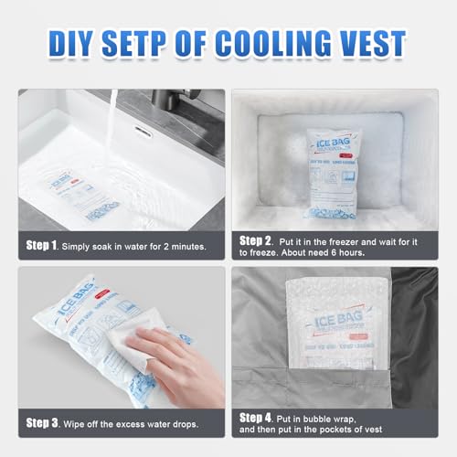 Foiueyga Cooling Vest for Women & Men Ice Vest for Hot Weather Outdoor Work, Waterproof Cooling Ice Vest with 24 Ice Packs