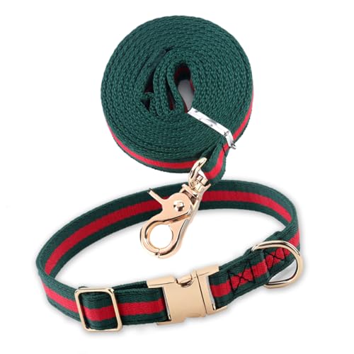 Stylish and Elegant Dog Collar,Adjustable Metal Belt Buckle, Durable High Density Fabric for Comfortable Pet Dog Collar an...