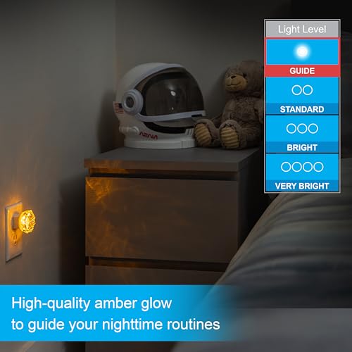 GE SleepLite Jewel LED Night Light, Plug-in, Always on, Amber, UL-Certified, Energy Efficient, Ideal Nightlight for Bedroo...