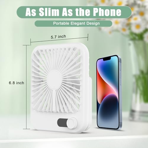 Cooperwin Travel Fan for Sleeping, 6.8" Small Portable Fan Rechargeable Battery Powered, 100 Speeds Personal Mini Desk Fan...