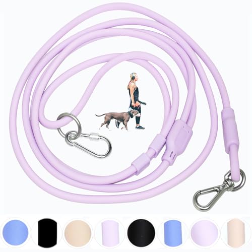 Tiesenci Hands Free Dog Leash Crossbody & Waist for Walking, 9-in-1 No Pull Dog Harness & Leash Set, Heavy Duty Waterproof...