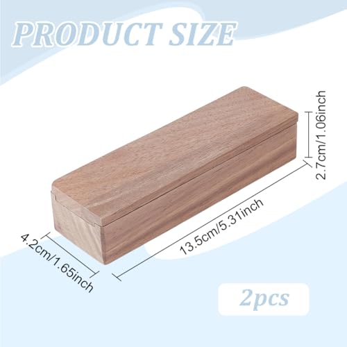 WEBEEDY 2 Pcs Pet Whiskers Beard Hair Collection Keepsake Gift Natural Cat Whiskers Storage Walnut Wood Box Pet Beard Teet...