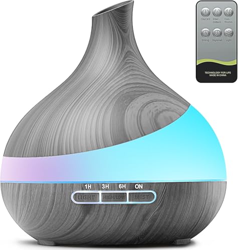 HJTHJT 500ML Essential Oil Diffuser: Aroma Diffuser with Remote Control for Hotel Spa Yoga Room - Humidifiers for Bedroom ...