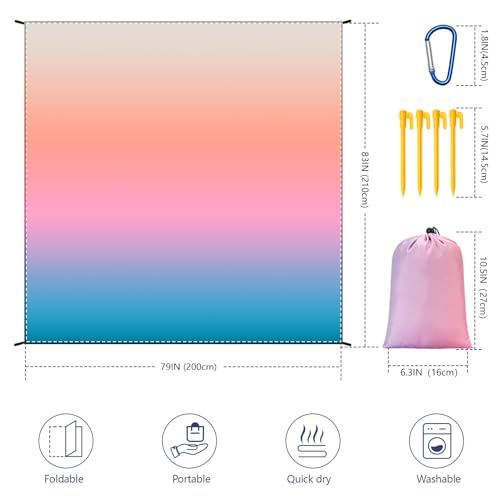 AISPARKY Beach Blanket Waterproof Sandproof Extra Large, Oversized Beach Mat, Quick Drying&Compact&Lightweight, Picnic Bla...